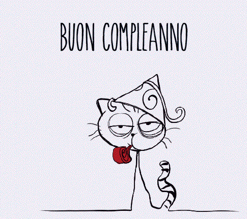 Le GIF di Buon compleanno gatto - 40 biglietti di auguri animati