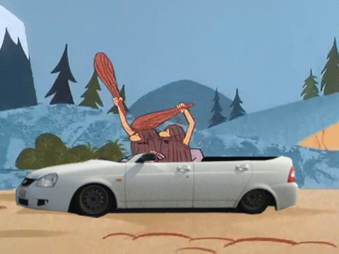 Śmieszne samochodowe GIF-y - 80 animowanych zdjęć