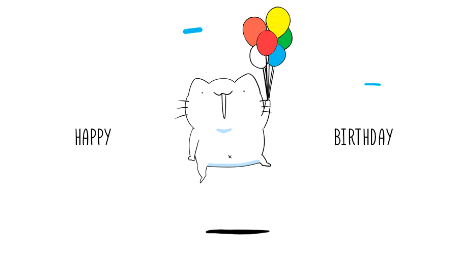 Happy Birthday Cat GIFs - 40 Moving Greeting Cards