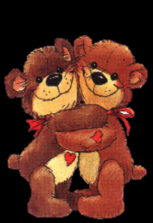 Nallebjörnar kramar på GIF - 30 söta animerade GIF-bilder gratis