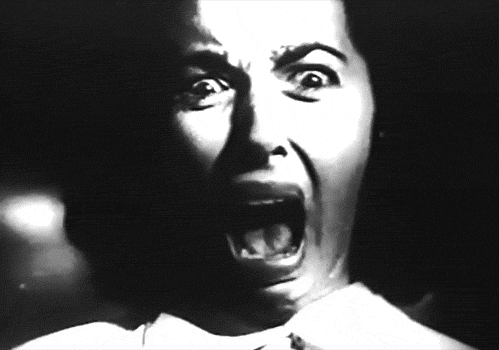 Emoções de medo, horror em GIFs - 100 imagens animadas