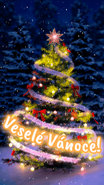Veselé Vánoce GIFy - Krásné animované pohlednice
