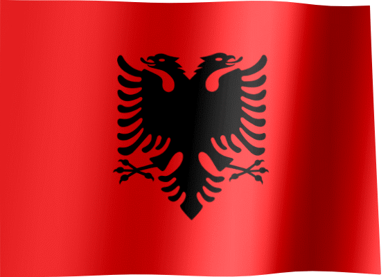 GIFs da bandeira da Albânia. 20 imagens animadas para suas apresentações