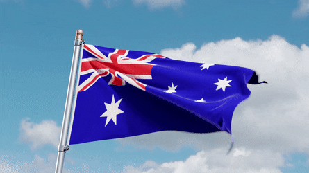 GIFs de bandeiras australianas - 24 imagens animadas de graça