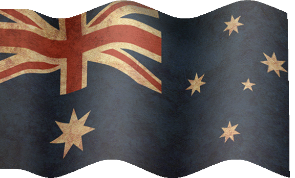 GIFy australské vlajky. 24 animovaných obrázků zdarma