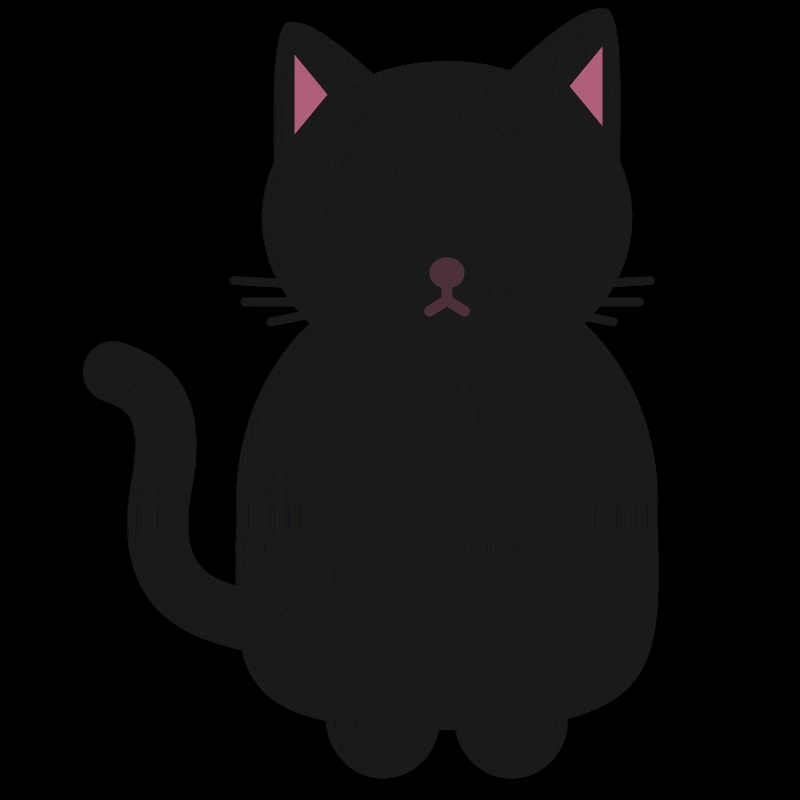 Чёрные кошки на гифках - 130 анимированных GIF-изображений