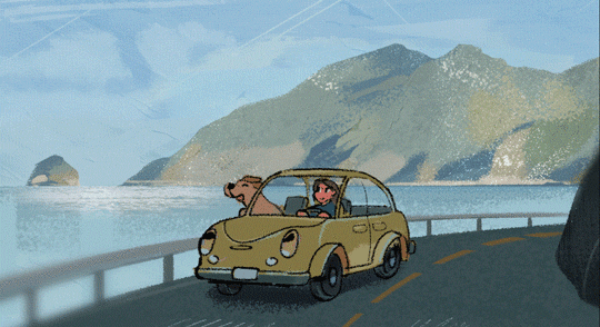 GIFy řízení auta - 95 animovaných obrázků motoristů zdarma