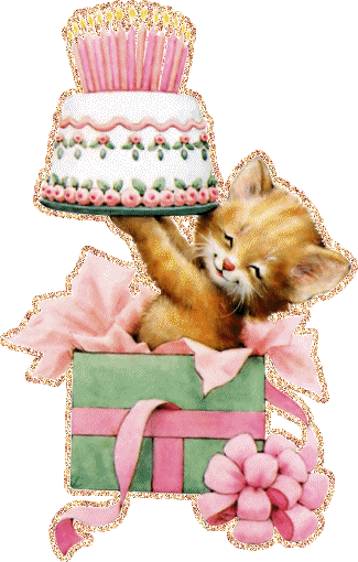 GIFs para el cumpleaños de un gato - 40 imágenes animadas gratis