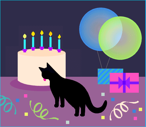 Cat's Birthday GIFs - 40 Animated Images For Free