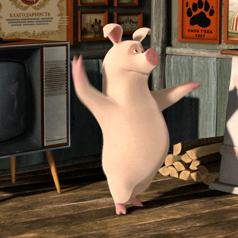 GIFy tańczących świń - 57 animowanych obrazów za darmo