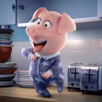GIFy tańczących świń - 57 animowanych obrazów za darmo