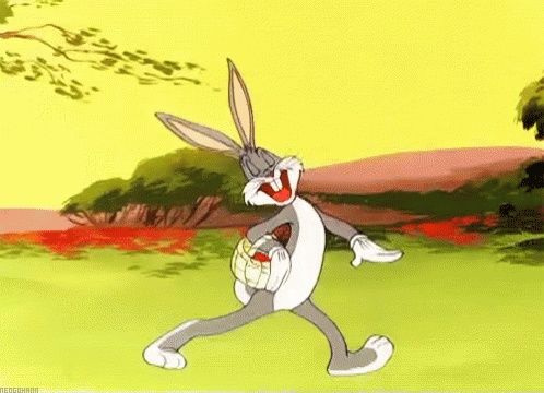 GIF animação de coelhos dançando