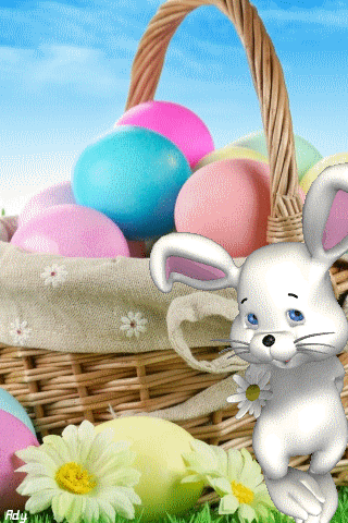 Le GIF con coniglietti pasquali - 70 immagini animate di Pasqua