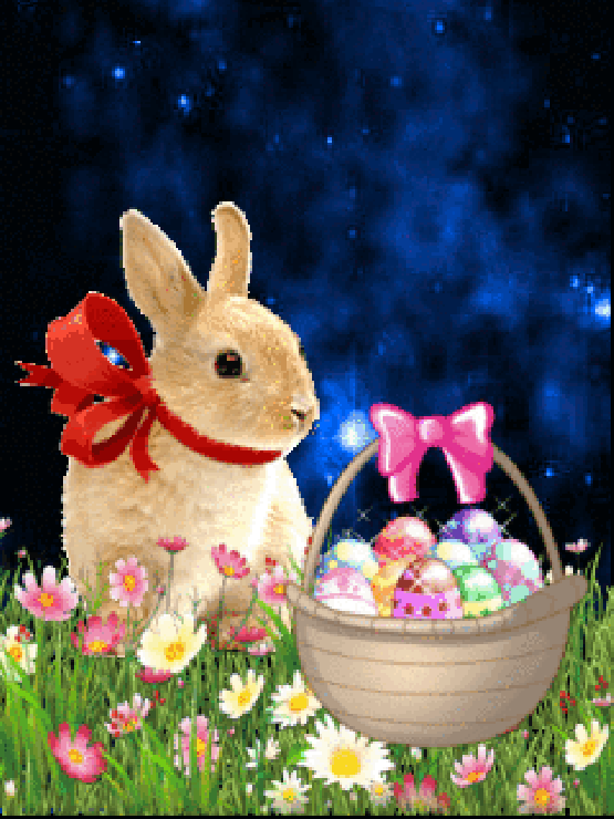 Le GIF con coniglietti pasquali - 70 immagini animate di Pasqua