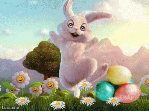Velikonoční zajíček GIFy - 70 animovaných obrazů