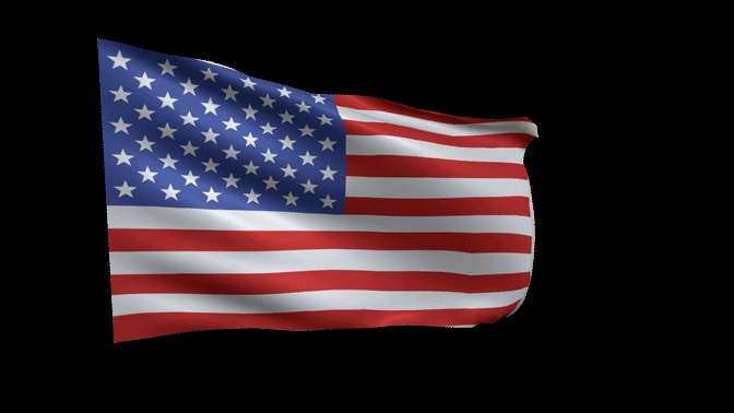 アメリカ合衆国の国旗GIF、アメリカの国旗アニメーション画像