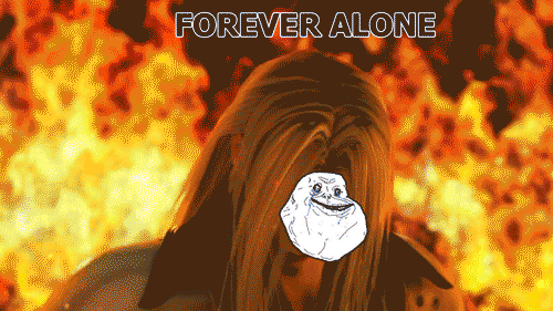 forever alone happy gif