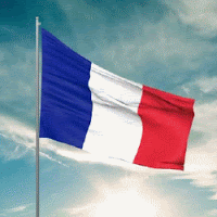 Francuska flaga GIFy - 23 animowane trójkolorowe obrazy za darmo