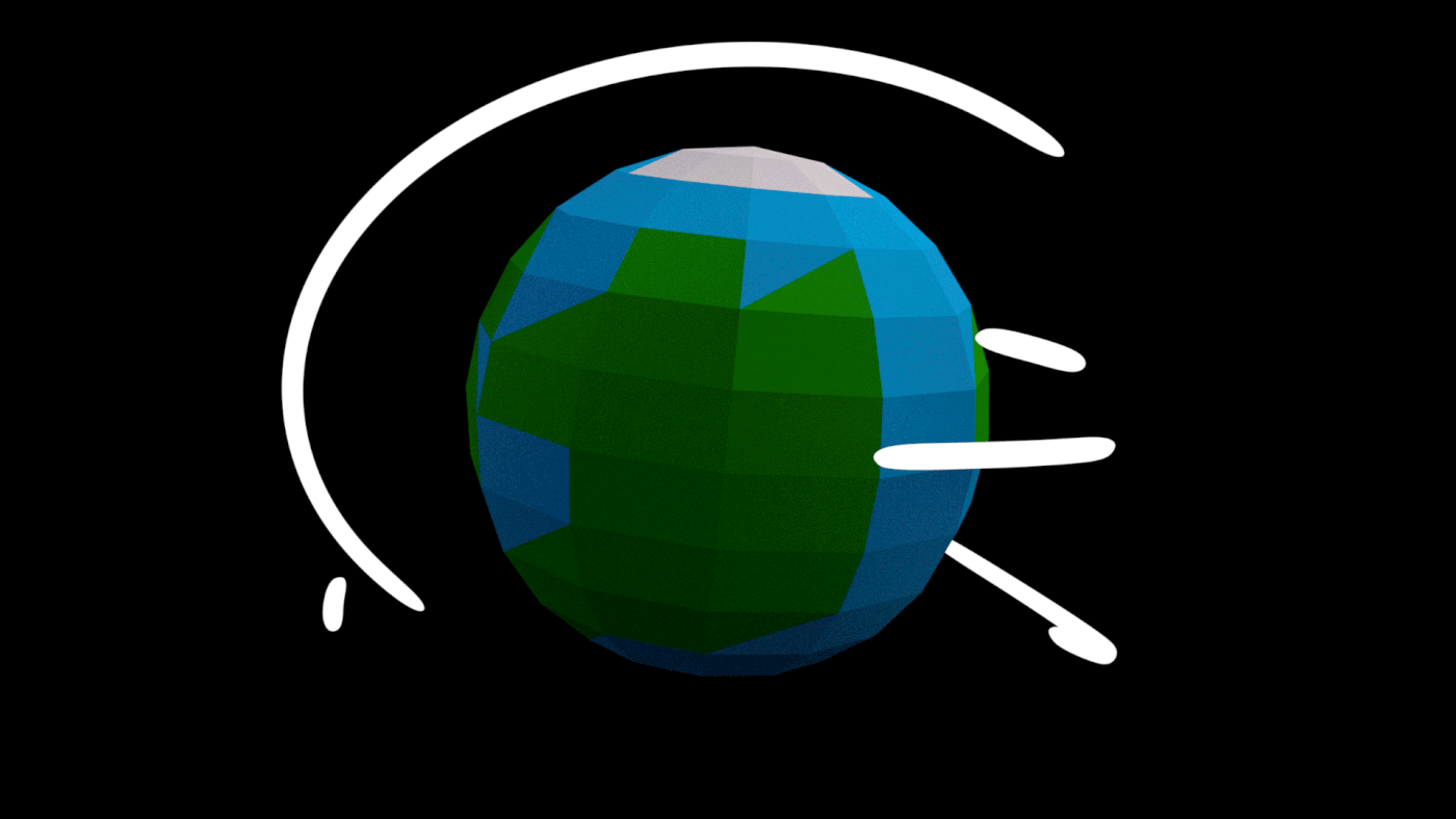 GIFy glóbus - Rotující Země na animovaných obrázcích zdarma
