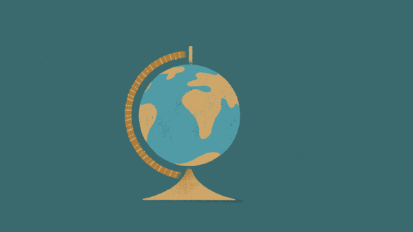Globus GIFs - Rotierende Erde auf animierten Bildern kostenlos