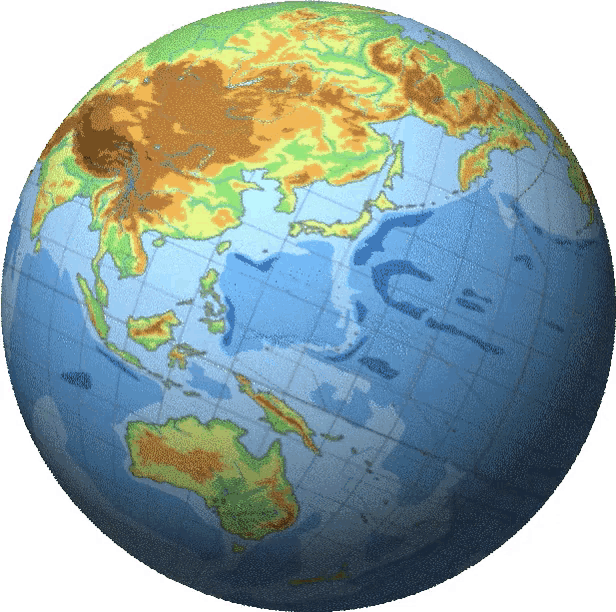 回転する地球のGIF - アニメーション写真で地球を無料で回転