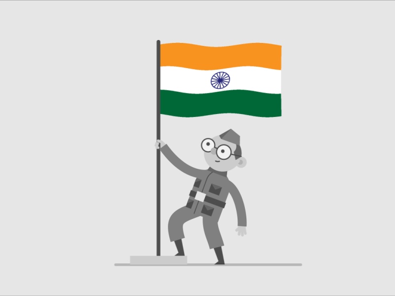 Drapeau indien sur les GIFs - 30 images animées gratuites