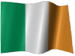 GIFy irské vlajky - 30 animovaných obrázků vlajících vlajek