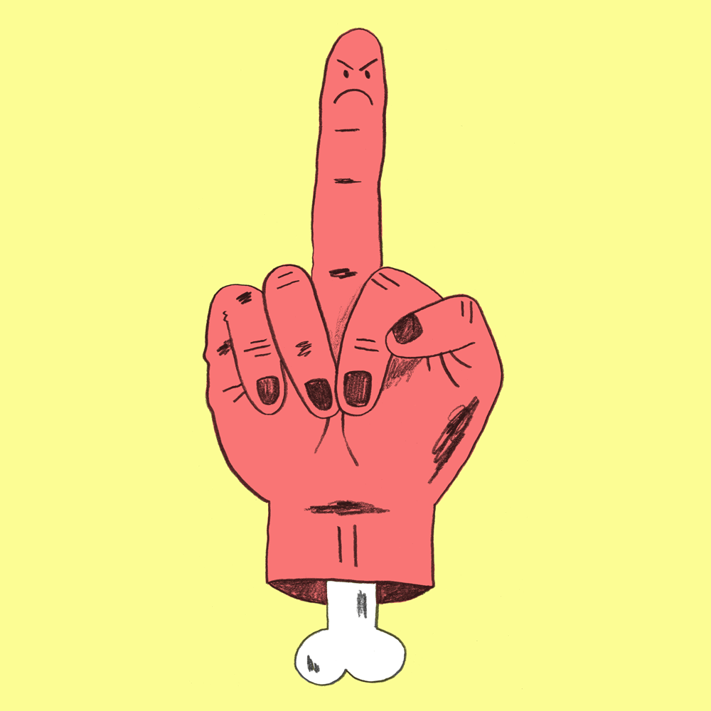 GIFs do dedo médio - 100 imagens animadas deste gesto de graça