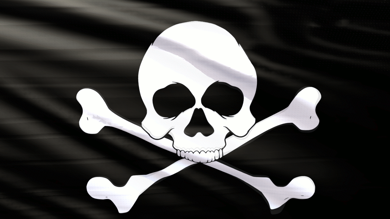 Bandeira pirata em GIFs, jolly roger - 25 melhores imagens animadas