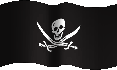 Bandera pirata en GIF, jolly roger - 25 mejores imágenes GIF