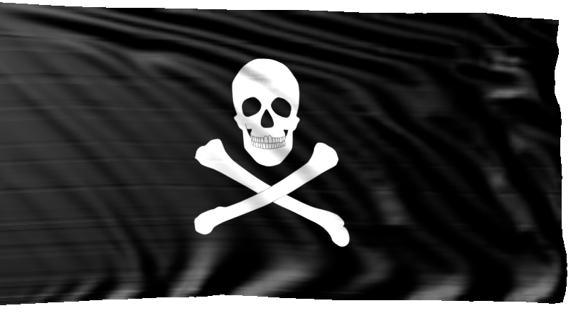 Pirátská vlajka na GIF, veselý roger - 25 nejlepších animovaných obrázků
