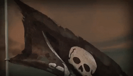 Drapeau pirate sur les GIFs, jolly roger - 25 meilleures images animées