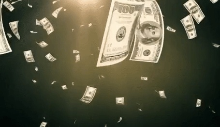 Peníze deště GIF. 50 animovaných obrázků padajících peněz