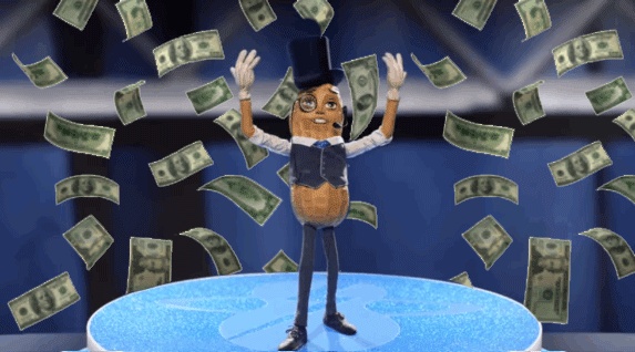 Peníze deště GIF. 50 animovaných obrázků padajících peněz