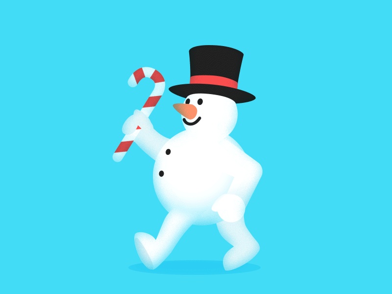 GIF sněhuláků - 100 animovaných obrázků sněhových tvorů