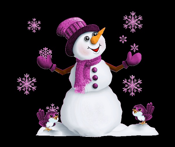 Гифки снеговиков - Анимированные изображения созданий из снега
