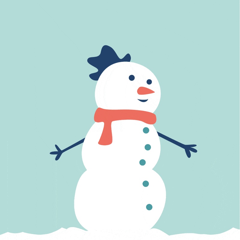GIF sněhuláků - 100 animovaných obrázků sněhových tvorů
