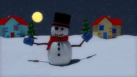 GIFs av snögubbar - 100 animerade bilder av snövarelser