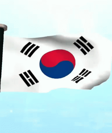 Bandeira da Coreia do Sul em GIFs - 23 imagens animadas de graça