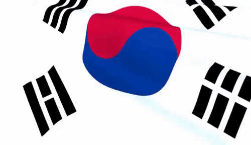 Flaga Korei Południowej na GIF - Animowane obrazy za darmo