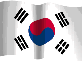 Flagge von Südkorea auf GIFs. 23 animierte Bilder kostenlos