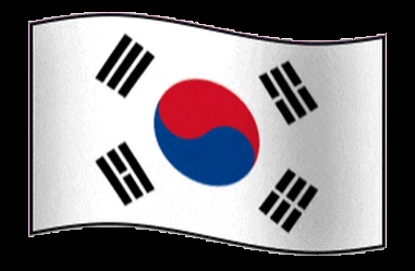 Flagge von Südkorea auf GIFs. 23 animierte Bilder kostenlos