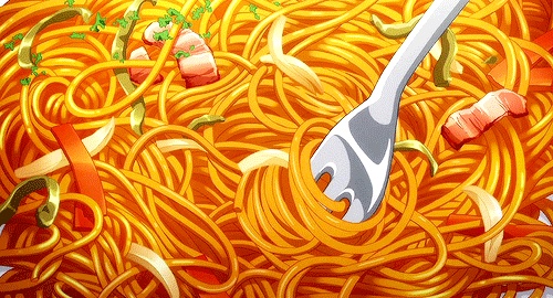 GIFs de spaghetti - 100 images animées de ce type de pâtes