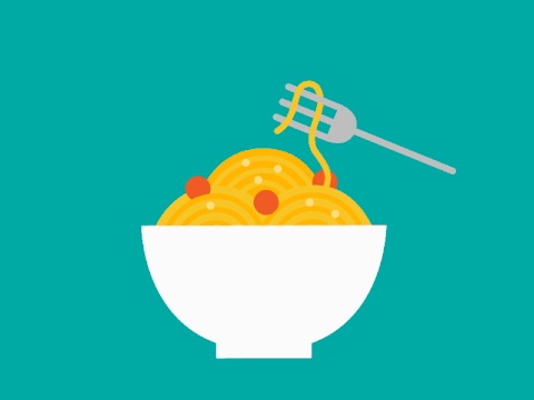 GIFs de spaghetti - 100 images animées de ce type de pâtes