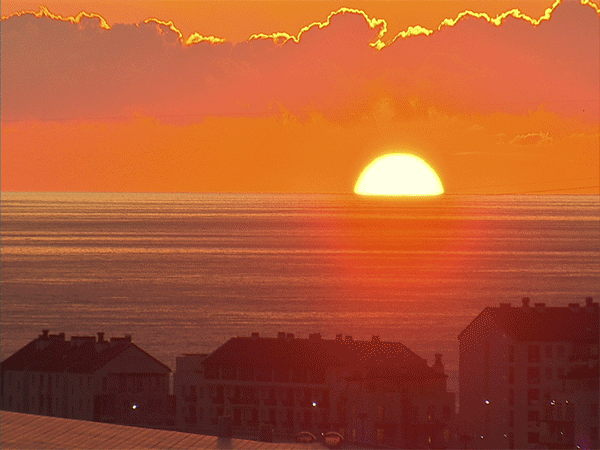 GIFs do sol - Nascer do sol, pôr do sol, tiro do espaço | USAGIF.com
