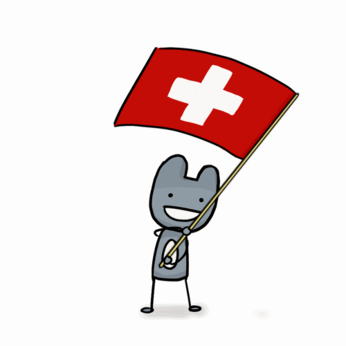 Bandera Suiza en GIFs - 30 imágenes animadas de una bandera ondeando