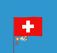 Švýcarská vlajka na GIF - 30 animovaných obrázků vlající vlajky