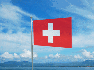 Schweizer Flagge auf GIFs - 30 animierte Bilder einer wehenden Flagge