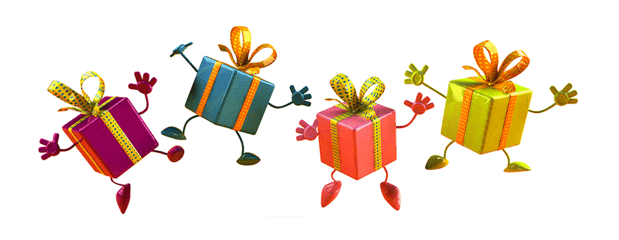 GIFs Cadeaux, Belles Surprises, Coffrets Cadeaux - 60 Images Animées