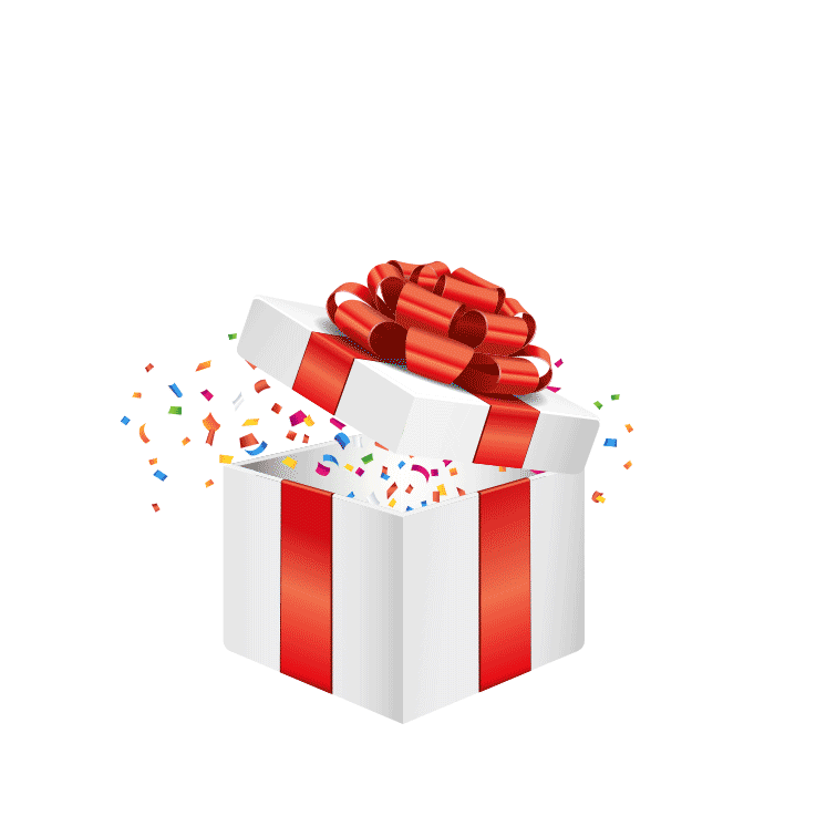 Le GIF con i regali, belle sorprese, scatole da regalo